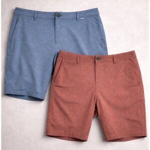 Linksoul Chino Shorts Mens 32 Lot 2 Performance Stretch Textured Golf